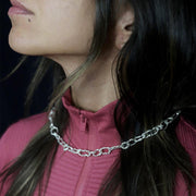 Cadena eslabones de plata 925 reciclada hecho a mano con diseño contemporáneo unisex